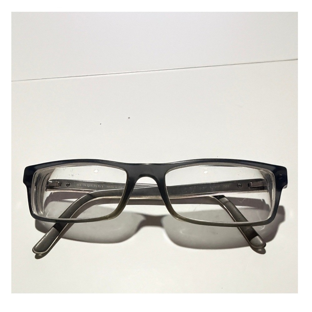 Burberry Eyeglasses Grey Gunmetal Rectangle Designer Luxury Frames
